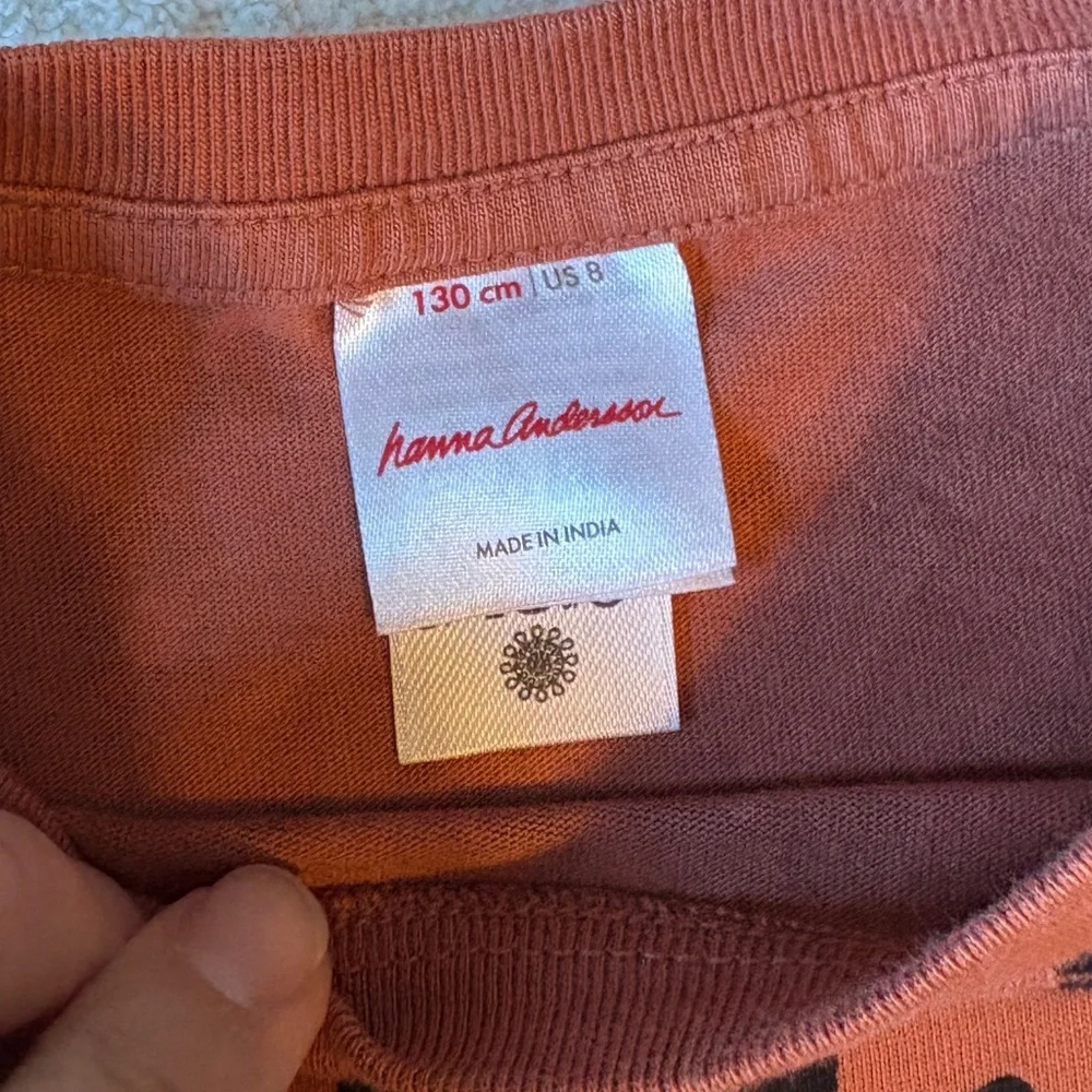 Hanna Andersson Leopard Print Matching Set, Dress + Leggings. Sz 130/ 8